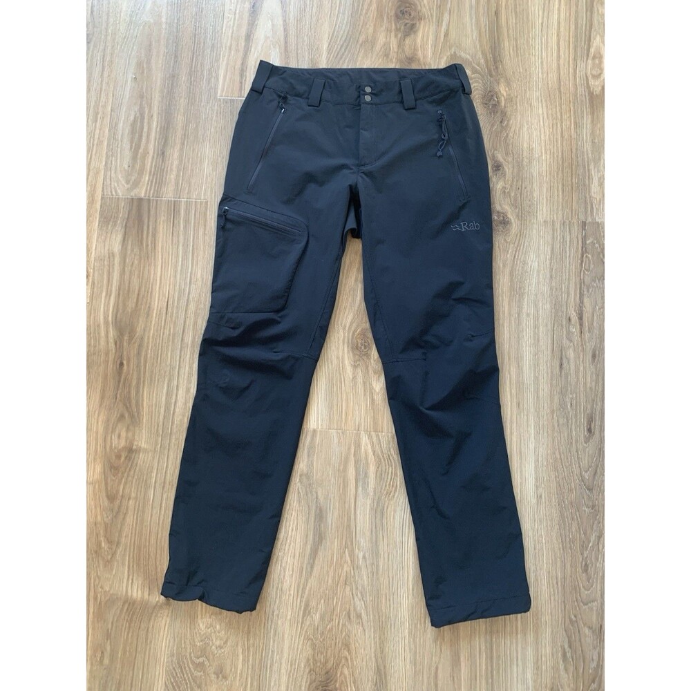 Rab Incline Pants 32x32 QFV-01 Matrix Softshell Stretch Hiking Black Trek